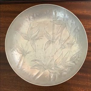 Mid-Century Aluminum Bamboo Bowl